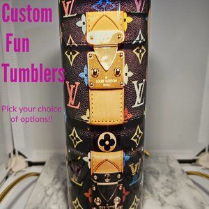 BUNDLE of TWO Fun print tumbler
